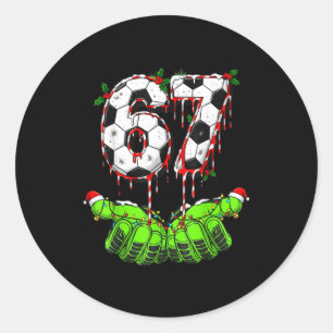 Sticker Rond Football 67 Six Seven Drôle Gen Alpha Mème Drip Ch