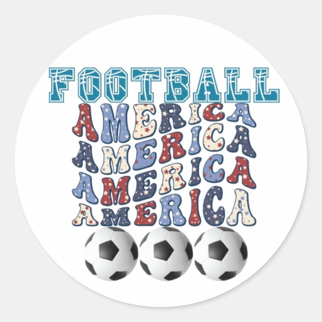 STICKER ROND FOOTBALL AMERICAN (Devant)