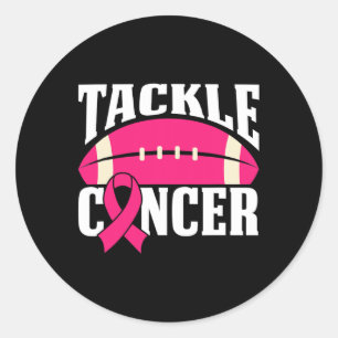 Sticker Rond Football Cancer Sensibilisation du sein Lutte Pink