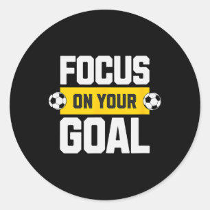 Sticker Rond Football Concentrez-vous sur votre objectif Entraî