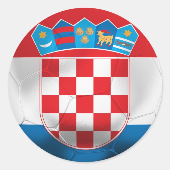 Sticker Rond Football Croatie (Devant)