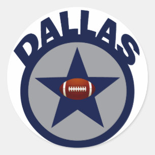 STICKER ROND FOOTBALL DALLAS