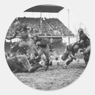 Sticker Rond Football de bouche de mash, 1923