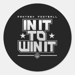 Sticker Rond Football D'Imaginaire En Elle Pour Le Gagner