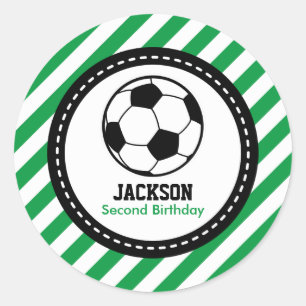 Sticker Rond Football Football Baby shower d'anniversaire