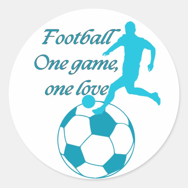 Sticker Rond Football joli jeu (Devant)