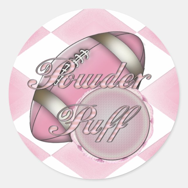 Sticker Rond Football pouf en poudre (Devant)