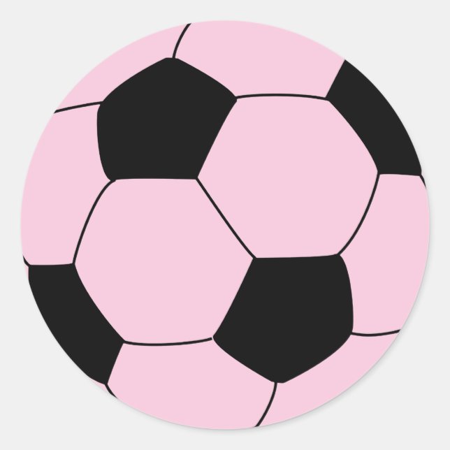Sticker Rond Football rose (Devant)
