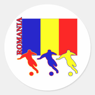Sticker Rond Football Roumanie