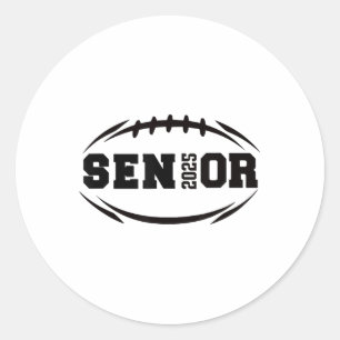 Sticker Rond Football Senior 2025 Année de graduation _1