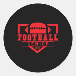 Sticker Rond Football Senior Night Football Senior 2026 Graduat