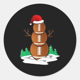 Sticker Rond Football Snowman Balls Noël Pyjama cadeaux Hommes