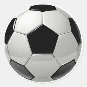 Sticker Rond Football Soccer Ball