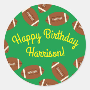 Sticker Rond Football Sports fête d'anniversaire