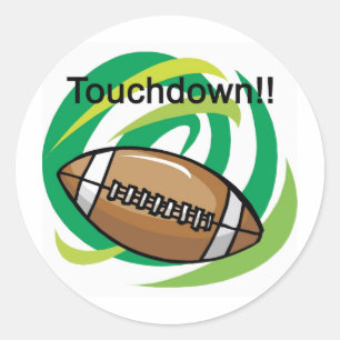 Sticker Rond Football, Touchdown