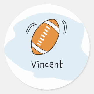 Sticker Rond Football - Vincent