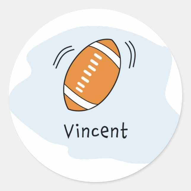 Sticker Rond Football - Vincent (Devant)