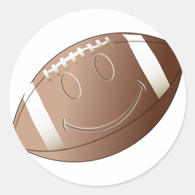 STICKER ROND FOOTBALL VISAGE (Devant)