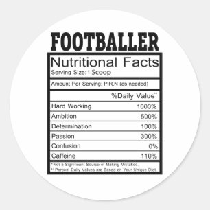 Sticker Rond Footballeur
