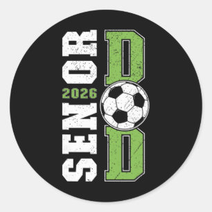 Sticker Rond Footballeur Papa Senior D'un Footballeur Senior Pa