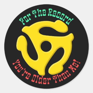 Sticker Rond FOR THE RECORD by Jeff Willis Art