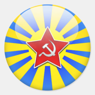 Sticker Rond Force aérienne du drapeau russe