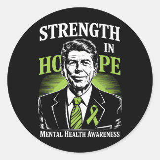 Sticker Rond Force dans l'espoir Green Ribbon Mentale Award de 