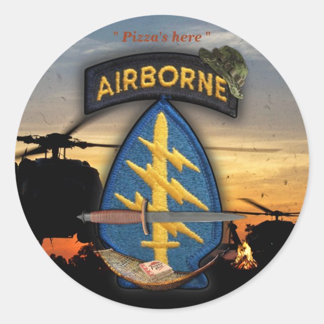 Sticker Rond Forces spéciales Green Berets (Devant)