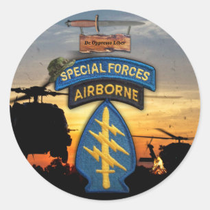 Sticker Rond Forces spéciales Green Berets anciens combattants