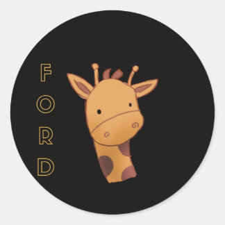 Sticker Rond Ford La Giraffe