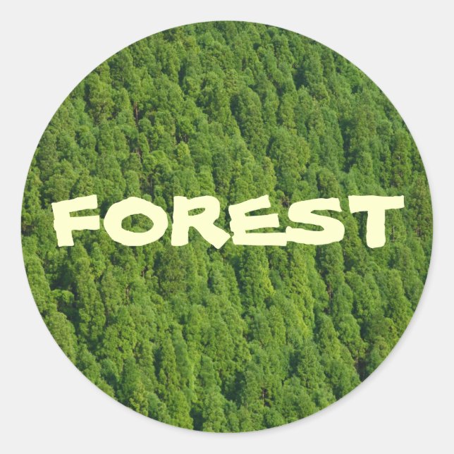 Sticker Rond Forêt (Devant)