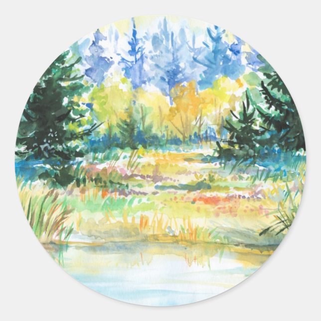 Sticker Rond Forêt (Devant)
