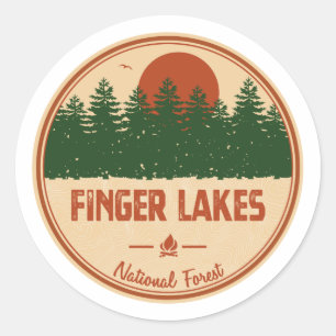 Sticker Rond Forêt nationale de Finger Lakes