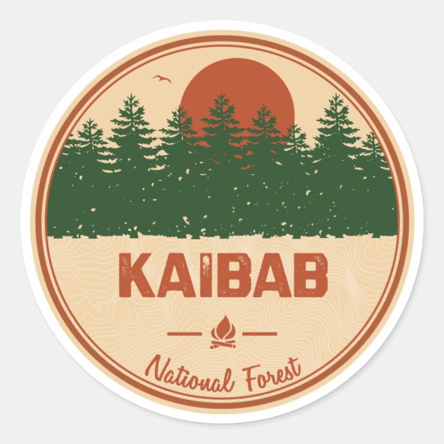 Sticker Rond Forêt nationale de Kaibab (Devant)