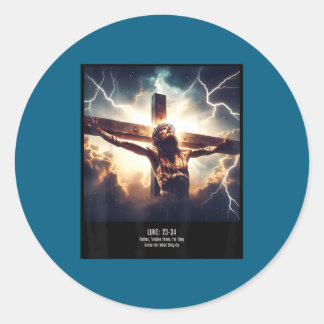 Sticker Rond Forgive Know Not What