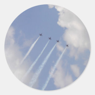 Sticker Rond Formation d'Airshow Military Jet