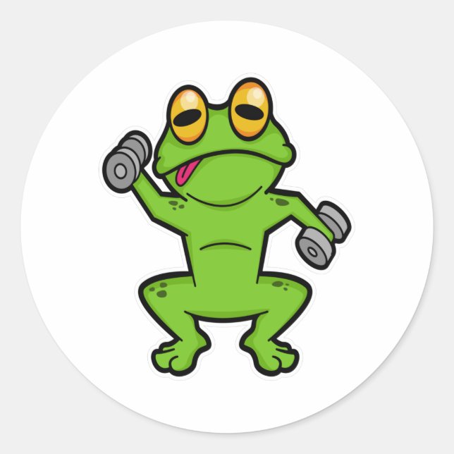 Sticker Rond Formation de grenouille à l'épaule avec cloches (Devant)