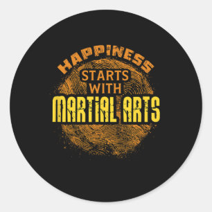 Sticker Rond Formation des mixed martial art Judo Karate Boxe M