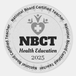 Sticker Rond Formation personnalisée en santé Enseignement cert