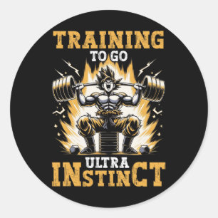 Sticker Rond Formation Pour Aller Ultra Instinct Gym Poids Bo