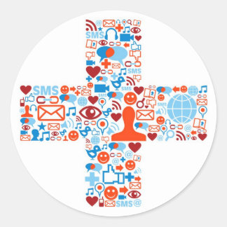Sticker Rond Forme Social Plus