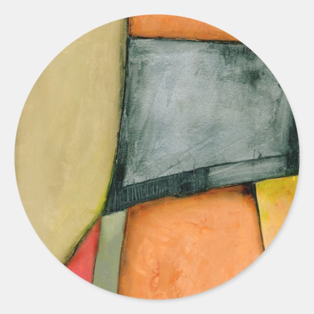 Sticker Rond Formes géométriques colorées contemporaines (Devant)