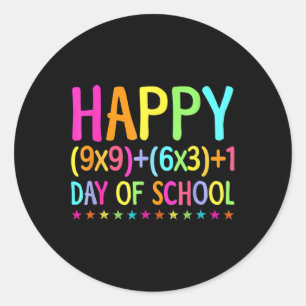 Sticker Rond Formule Math Rétro 100 Jours De Professeur Garçon 