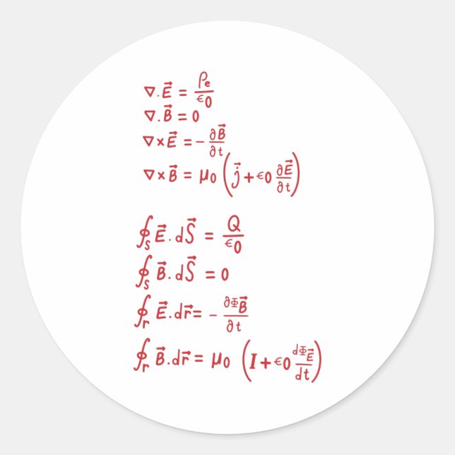 Sticker Rond Formule physique (Devant)