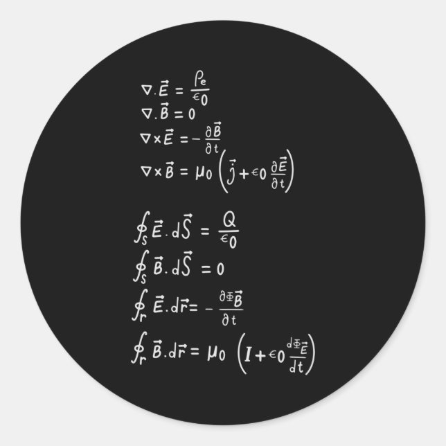 Sticker Rond Formule physique (Devant)