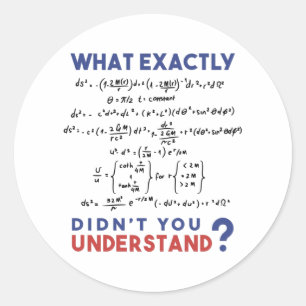 Sticker Rond Formule physique : blague