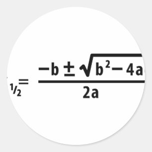 Sticker Rond formule quadratique