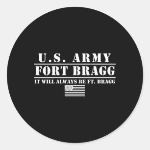 Sticker Rond Fort Bragg Nc Entraînement De Base Il Sera Toujour