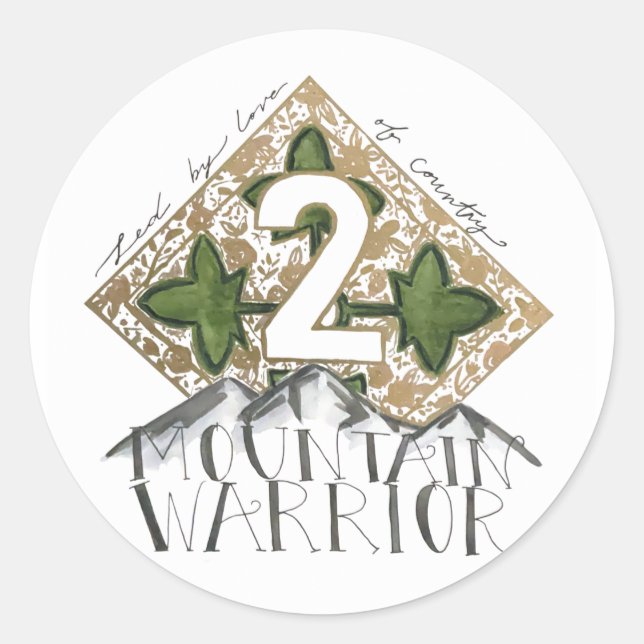 Sticker Rond Fort Carson Military 4ID card (Devant)