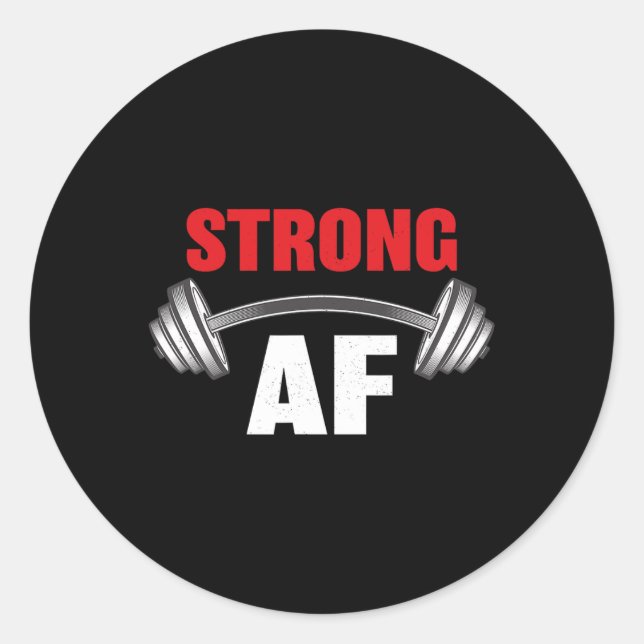 Sticker Rond Forte Af Drôle Fitness Et Entraînement (Devant)